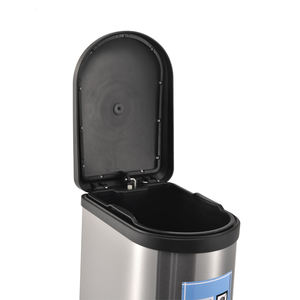 Poubelle en acier inoxydable à commande au <span class=keywords><strong>pied</strong></span> avec revêtement intérieur en plastique pour une gestion pratique des déchets - Product Image 2