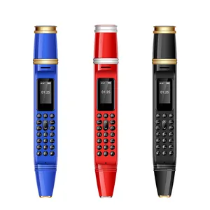 עט צורת חייגן טלפונים ניידים עם מצלמה פנס 0.96 "זעיר מסך GSM Dual SIM עם הקלטת מיני עט נייד