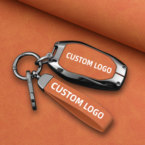 Étui de protection haut de gamme en métal pour <span class=keywords><strong>clé</strong></span> de voiture <span class=keywords><strong>Peugeot</strong></span> 408X 5008 308 2008 508L PHEV - Orange Gris Coque de <span class=keywords><strong>clé</strong></span> à protection intégrale avec <span class=keywords><strong>porte</strong></span>-clés - Product Image 1