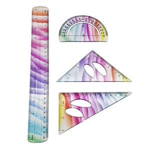 Tùy Chỉnh Thiết Kế 4Pcs 30Cm Đầy Màu Sắc Văn Phòng Trường Nhựa Linh Hoạt Màu Gradient Cai Trị Cho Trường Toán Học Hình Học Thiết Lập Các Nhà Cai Trị - Product Image 3