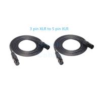 Câble DMX de haute qualité 2026, 5 broches XLR, 5 broches femelle, 5p, fournisseur d'origine, mâle vers 3 broches XLR, 3p mâle OEM, 3p femelle