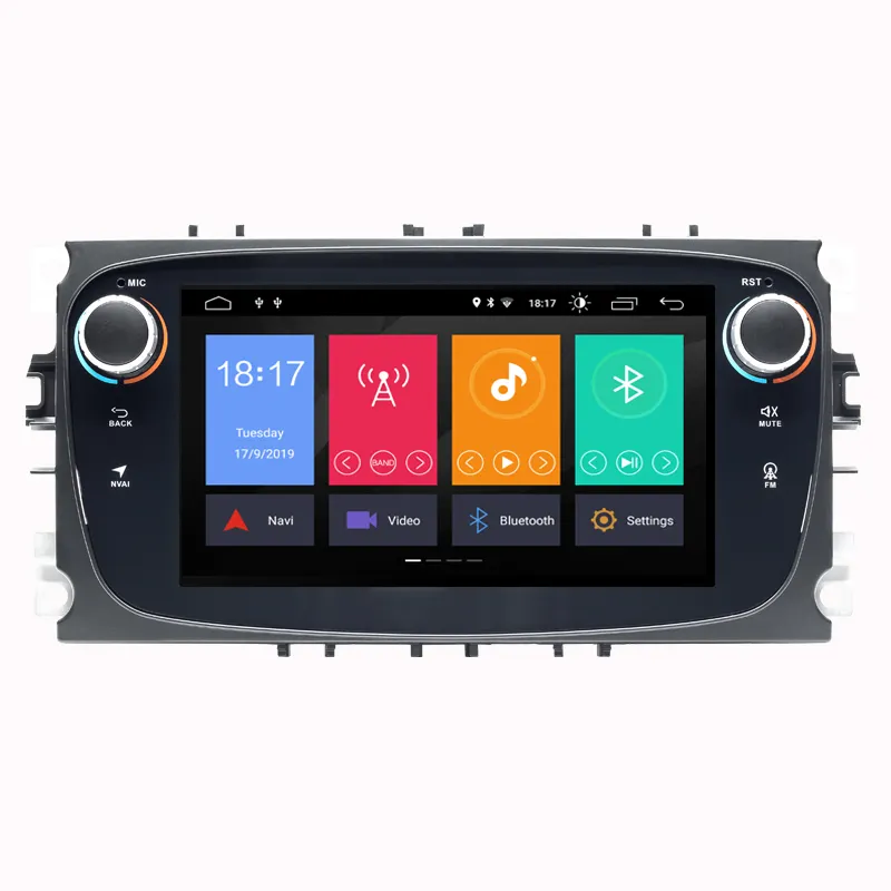 안드로이드 자동차 DVD 플레이어 2 딘 라디오 GPS Navi 포드 포커스 Mondeo Kuga C-MAX S-MAX 갤럭시 오디오 스테레오 헤드 유닛