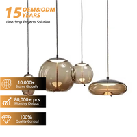 Lustres en verre minimalistes modernes à LED, lampe suspendue pour salon, chambre à coucher, cuisine, éclairage créatif pour café, bar, décoration
