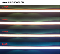 Tira de LED COB Raymates de 24 V, Corte Libre, 3000 K, 8 mm, Tira de LED Flexible de 528 LED, Fácil de Instalar, para Diseño de Interiores