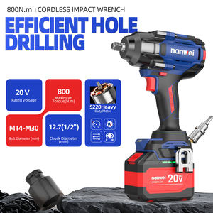 Nanwei utensili elettrici 20V Brushless <span class=keywords><strong>Cordless</strong></span> 800NM <span class=keywords><strong>Super</strong></span> forte chiave elettrica rimuove facilmente i bulloni delle ruote dell'auto - Product Image 5