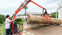 Rimorchio ATV resistente con Log Loader idraulico | CE certificato trasporto del legno forestale per trattori