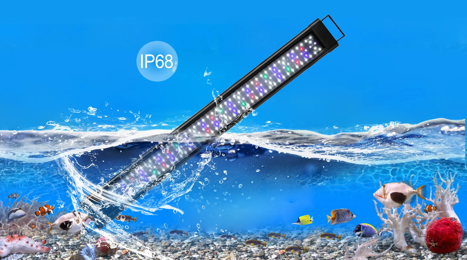 Luci da 120cm piante acquatiche coltivate decorazioni per acquari accessori per acquari impermeabili luce a LED RGB per acquario d'acqua dolce