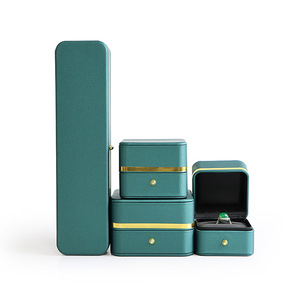 Wholesale Manufacturer Luxury Plain Pattern Customized Rounded-corner PU Leather Jewelry <b>Box</b> for <b>Rings</b> Pendants Bracelets Chains - Product Image 4