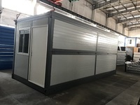 Maison conteneur pliable de 20 pieds, bureau modulaire préfabriqué, bâtiment en panneaux sandwich en acier, design moderne, durée de vie de 30 ans