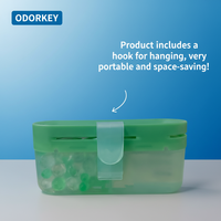 Gel désodorisant pour réfrigérateur Lime, désodorisant d'air pour réfrigérateur avec crochet, absorbant d'humidité portable, écologique, jetable et longue durée pour