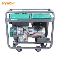 Générateur diesel à châssis ouvert à alimentation continue durable avec ATS et télécommande 5,5 kW monophasé/triphasé pour usage commercial