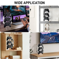 Soporte para Controlador y Auriculares, Soporte Acrílico de 3 Niveles para Controladores de Juegos PS5 Pro, PS5, PS4, Switch, XBOX, PC, Accesorios de Juego