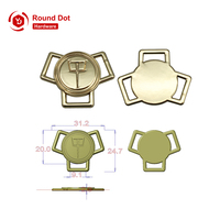 Logo personnalisé Bikini Triangle Boucle Bretelles Inset OEM ODM Etiquettes Métalliques Miroir Brillant Quincaillerie de Natation de Qualité Supérieure