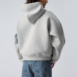 Felpa da <span class=keywords><strong>uomo</strong></span> in cotone Vintage di peso massimo personalizzato felpa con cerniera e cappuccio essenziale ritagliato felpa da <span class=keywords><strong>uomo</strong></span> - Product Image 2