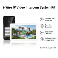 Kit d'interphone vidéo IP intelligent HIWINK 2 fils avec 3 boutons d'appel pour villa, caméra 2K, WiFi, application Tuya, contrôle d'accès par reconnaissance faciale et palme, IP65