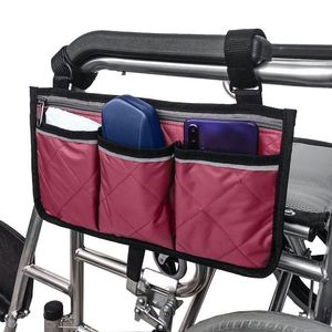 Sac de rangement latéral pour fauteuil roulant ou poussette avec bande réfléchissante, sac de rangement suspendu pour fauteuil roulant, sac cube - Product Image 2