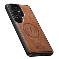 Coque de téléphone SUTENI pour Samsung S26 Ultra avec chargement magnétique sans fil, texture lisse effet cire, cuir synthétique de luxe pour Galaxy S25 Plus S24