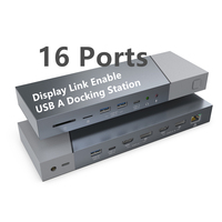 Rocketek 16 ב 1 אוניברסלי סוג C Laptop Hub USB 3.1 Gen 2 סוג DisplayLink USB C תחנת עגינה