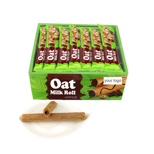 OEM Großhandel Custom Private Label Halal Knusprige Kekse Stick Hafer Schokoladen rolle Puffed Wafer Keks & Milch Choco Gefüllte Bar - Product Image 1