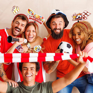 Serre-tête de supporter de football en plastique écologique avec motifs graphiques, personnalisable pour la décoration des tournois internationaux – Vente en gros - Product Image 5