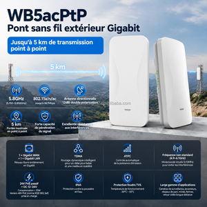 Pont radio IP65 5,8 GHz, pont WiFi 867 Mbps, pont sans fil 5 km, pont sans fil Gigabit pour caméra de surveillance CCTV - Product Image 5