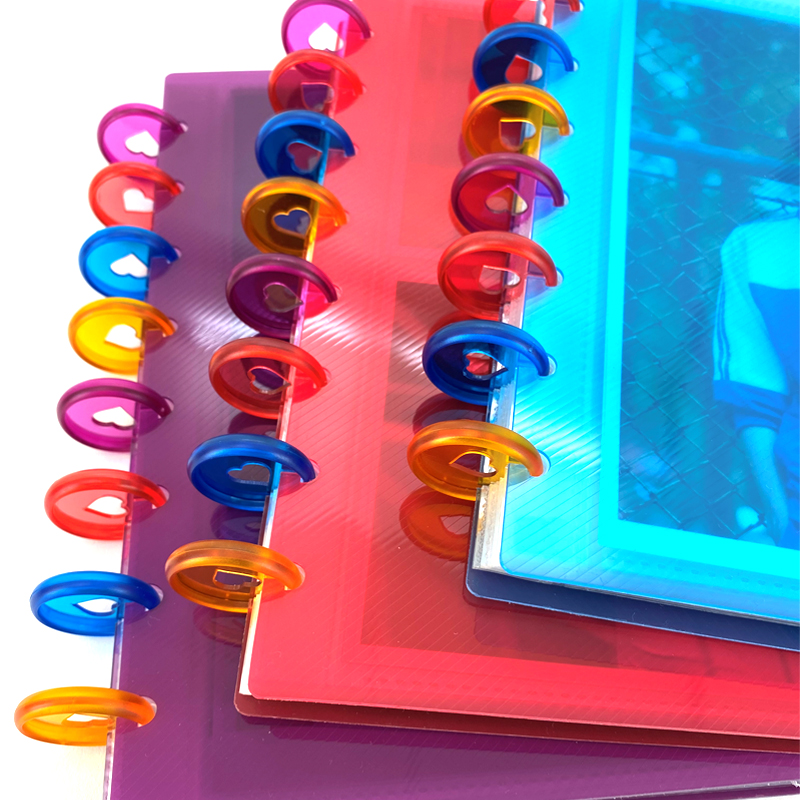 Пользовательские карманы фотоальбом саржевый прозрачный жесткий ПП чехол цветной прозрачный диск для фотоальбома