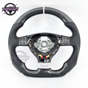 Volante de Fibra de Carbono Personalizado para Automóvil, <span class=keywords><strong>Precio</strong></span> Neto para Volkswagen VW <span class=keywords><strong>Golf</strong></span> 5 Mk5 <span class=keywords><strong>GTI</strong></span> R32 Passat R GT B30 JETTA GLI MK6 - Product Image 1