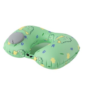หมอนรองคอพกพาแบบเป่าลมรูปตัวยู ลายการ์ตูนสัตว์ ขนาด 28x26x14 ซม. วัสดุโพลีเอสเตอร์ - Product Image 1