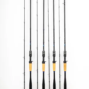 Canna da pesca nuovo imballaggio manico per pistola palo per lampada 2.04M anello di guida a 2 sezioni 7 + 1 GIML pesca sportiva all'aperto