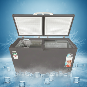 Congélateur coffre gris de 300 litres avec panier amovible et température réglable pour usage domestique, garage et commercial - Product Image 2