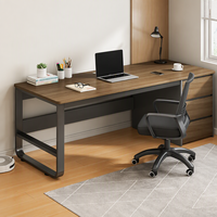 Bureau d'ordinateur en MDF écologique avec tiroirs, design simple et moderne pour chambre, bureau, maison, étude, mobilier de travail