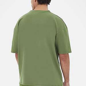 T-shirt ample à manches courtes de haute qualité 240 g/m², style streetwear, en coton, col rond, vierge, épais et surdimensionné - Product Image 2