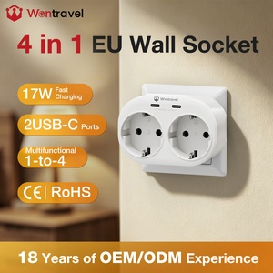 ปลั๊กพ่วง Wontravel Protabel Mini 17W 2 ช่องเสียบ Type C 4 in 1 แบบ EU - Product Image 1