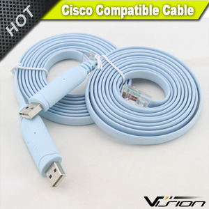 Câble de console plat adaptateur USB <span class=keywords><strong>RS232</strong></span> vers <span class=keywords><strong>RJ45</strong></span> de 10 pieds pour routeur Cisc0 FTDI - Product Image 5