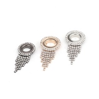 Accessoires de vêtement en laiton, or, argent, rond, taille personnalisée, pompon, strass, pour robe, œillets, 50 pièces