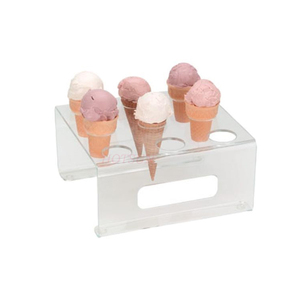 Acrylic Rõ Ràng Ice Cream Cone Display Chủ & Bánh Đứng - Product Image 3