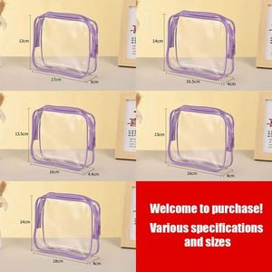 Hot Sale Portable <b>Transparent</b> Pvc Cosmetic Travel Toiletry Unisex Storage <b>Bag</b> With Custom Logo - Product Image 2