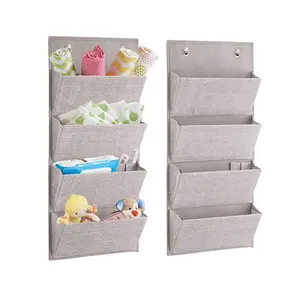 Tùy Chỉnh Phong Cách Mỹ Over-the-Door Treo Lưu Trữ Organizer Đa Chức Năng Túi Vải Có Thể Gập Lại Thiết Kế