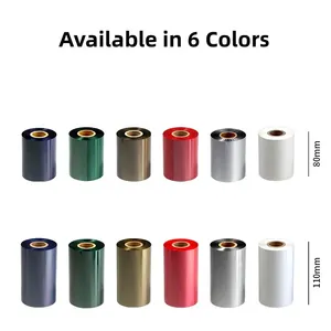 ริบบิ้นพิมพ์บาร์โค้ดแบบพรีเมียม ขนาด <span class=keywords><strong>110x300</strong></span> 110x450 มม. สีหรือสีดำ ริบบิ้นถ่ายโอนความร้อน ริบบิ้นเรซิ่นสำหรับเครื่องพิมพ์ Zebra - Product Image 6