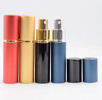 Botol parfum aluminium portabel, isi ulang 5ml dan 10ml untuk perjalanan