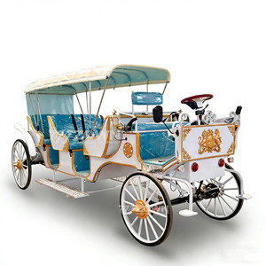 Calèche électrique personnalisée pour événements spéciaux, limousine de tourisme, calèche vintage blanche - Product Image 6