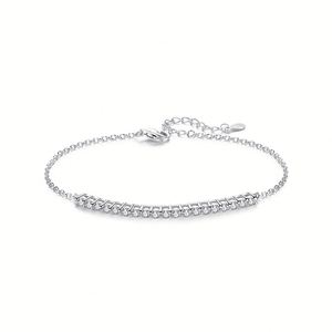 Ensemble de bijoux classiques en moissanite plaqué rhodium argenté en gros avec bracelet - Product Image 4