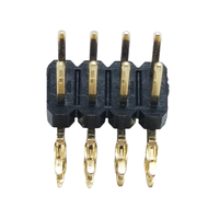 Connecteur de broche à enfoncer en laiton de type angle à double rangée de 2,54 mm de pas pour PCB