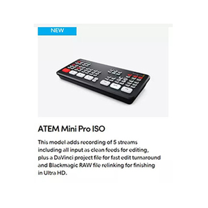 Blackmagic Mini Pro/ATEM Mini/ Mini Pro ISO Live Switcher, commutateur vidéo avec enregistrement multi-vues, Mini Pro / Mini / Mini P - Product Image 4