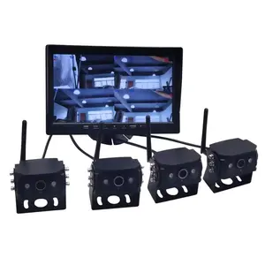 720P 4 Kamera Dash Cam mit 4 G Wi-Fi APP Kontrolle schwarzer Auto-Führungs-Video-Recorder mit 4 Linsen TFT-Bildschirm IPS-Monitor DVR