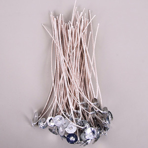 Mèches de bougies en coton pur naturellement sans fumée, support en <span class=keywords><strong>fer</strong></span>, mèches naturelles sans fumée pour bougies DIY – Vente chaude - Product Image 1