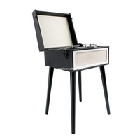 Offre d'usine : tourne-disques de qualité sonore exceptionnelle, lecteurs de disques vinyles, gramophone de style valise avec 4 pieds