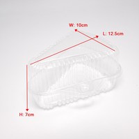 Boîte alimentaire triangulaire en plastique PET transparent, jetable et recyclable, pour pâtisseries, sandwichs et snacks à emporter – Série