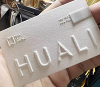 Vente en Gros Nouveaux Matériaux Cartes de Visite Gaufrées 3D en Papier Coton Personnalisées avec Relief