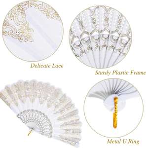 Vente directe en gros, éventail à <span class=keywords><strong>main</strong></span> portable pour femmes, danse et mariage, éventail à <span class=keywords><strong>main</strong></span> pliable, imprimé rose, éventail à <span class=keywords><strong>main</strong></span> chinois - Product Image 4